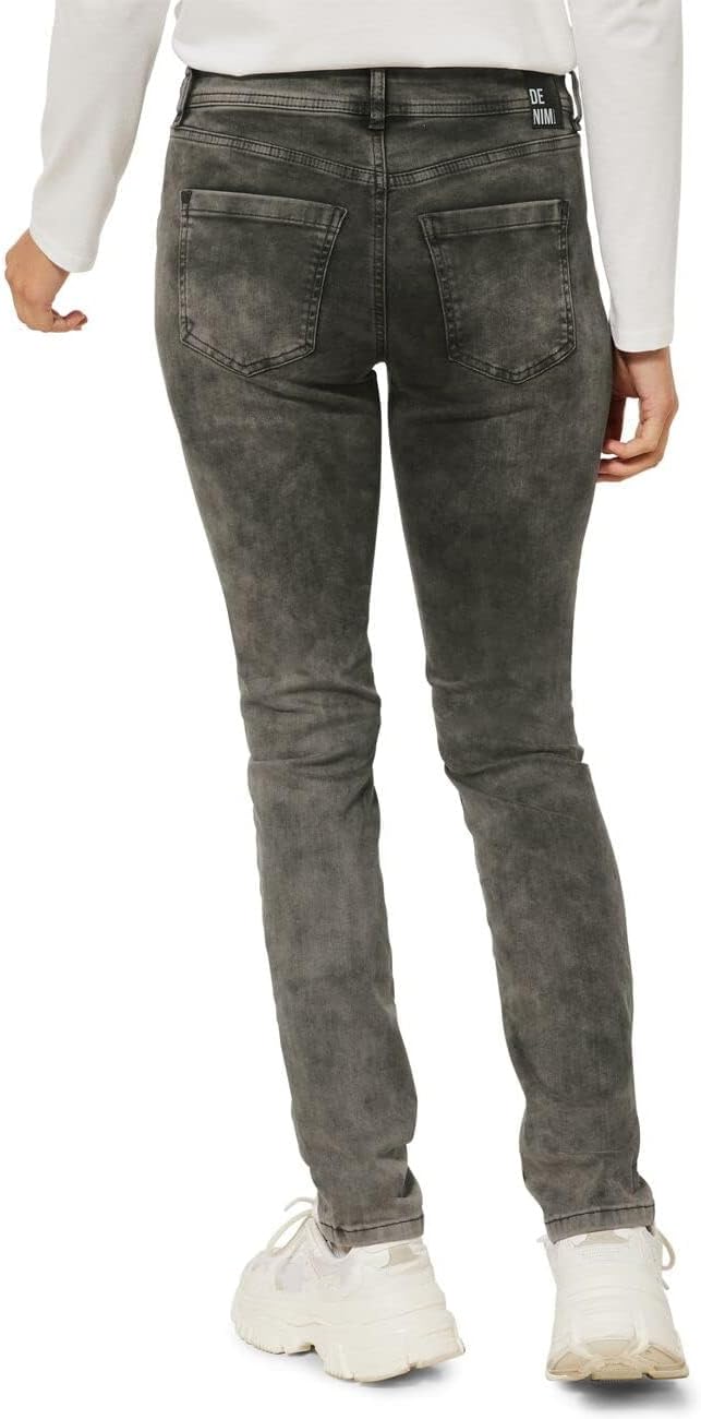 Street ONE Damen Jeanshose 32W / 32L Mocca Overdye Black Wash, 32W / 32L Mocca Overdye Black Wash