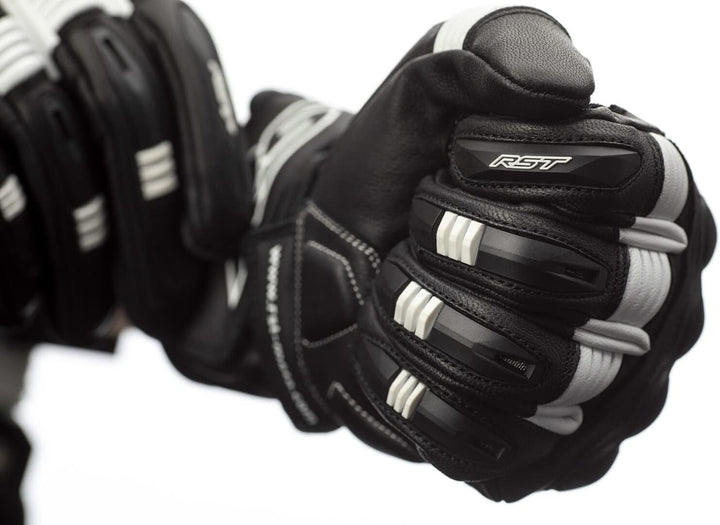 RST Pilot Motorradhandschuhe (Black/White,2XL)