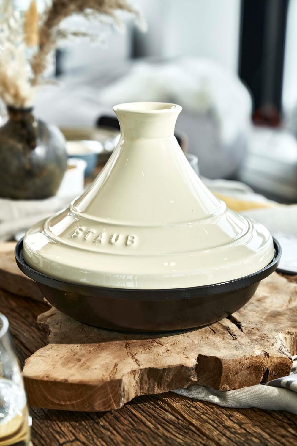 Staub Tajine, Cream, 0.5 qt. - Cream by Staub 0.5-qt Creme, 0.5-qt Creme