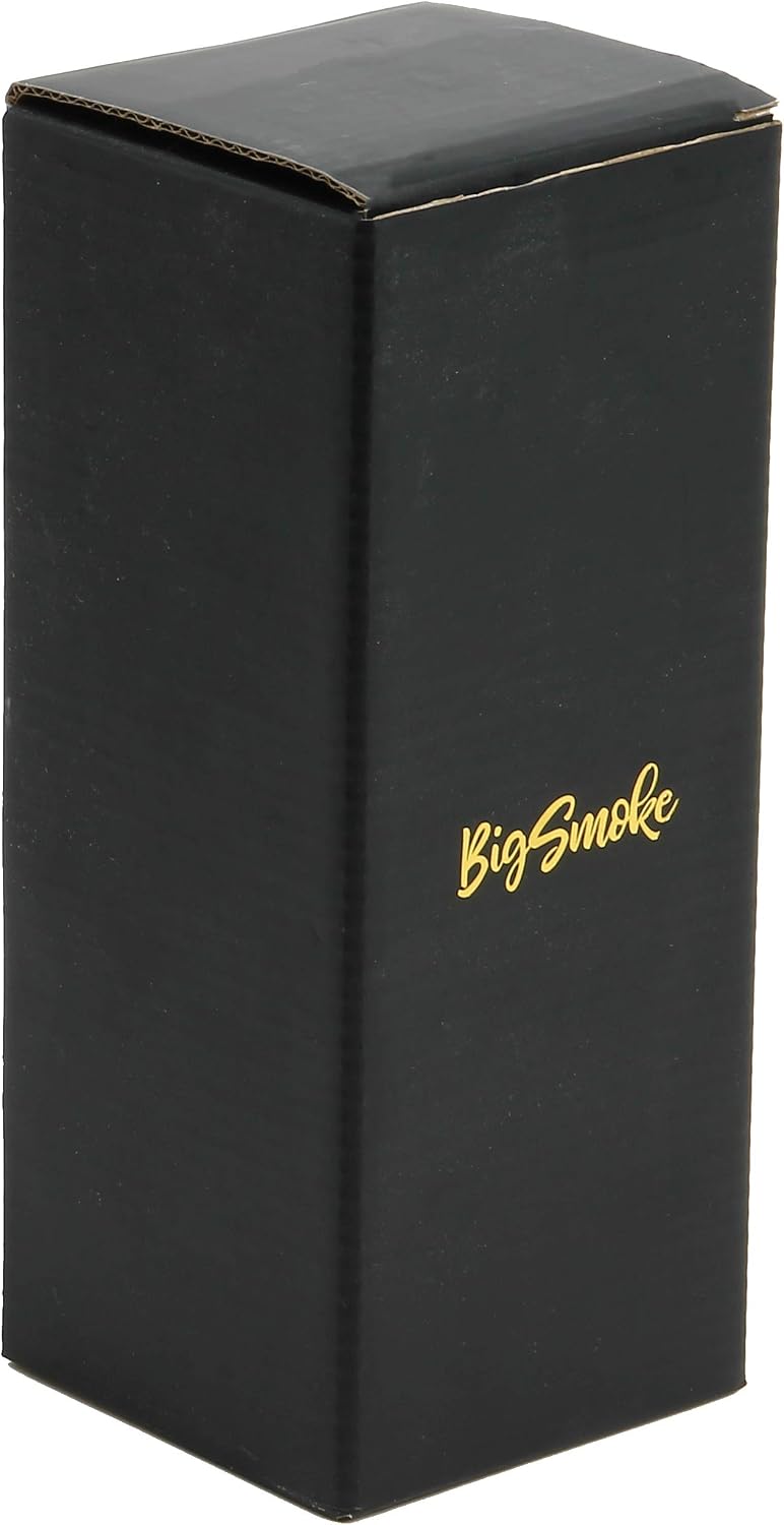 BigSmoke Zigarrenetui Tube aus Leder mit Zedernholz Furnier inklusive Hygrometer und Befeuchter