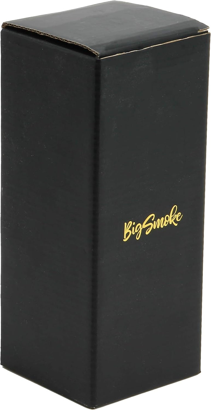 BigSmoke Zigarrenetui Tube aus Leder mit Zedernholz Furnier inklusive Hygrometer und Befeuchter