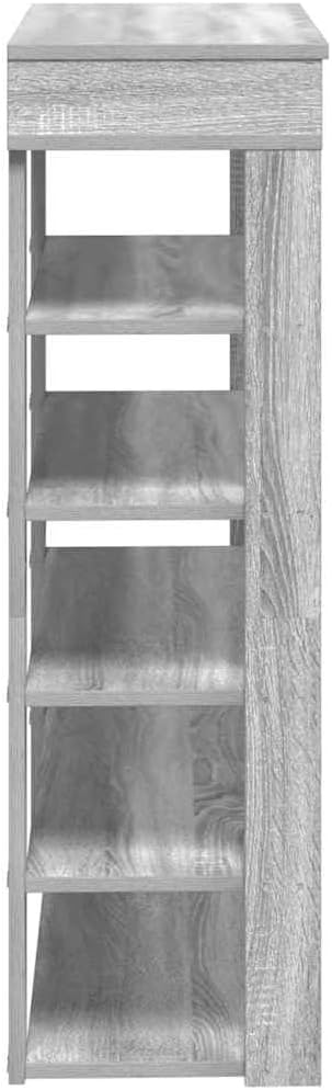 Schuhregal Grau Sonoma 80x30x98 cm Holzwerkstoff platzsparend schmal Organizer für Flur Eingangsbere