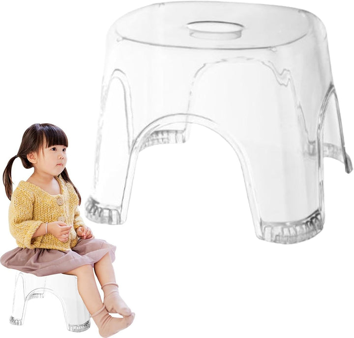 Transparenter Badezimmer-Tritthocker – wasserdicht und rutschfest, transparenter Hocker, klarer Sitz