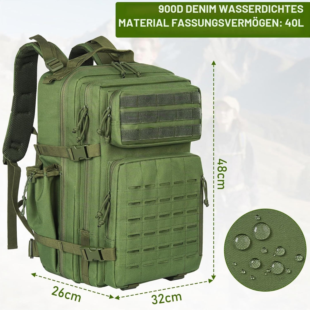 OUUTMEE 40L Taktischer Rucksack 900D Nylongewebe Jagd Rucksäcke Outdoor-Überlebensrucksack Rucksack