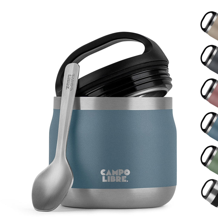 Campo Libre.® Lotta, Thermobehälter für Essen, Edelstahl Thermobecher Essen mit Löffel, Warmhaltebeh