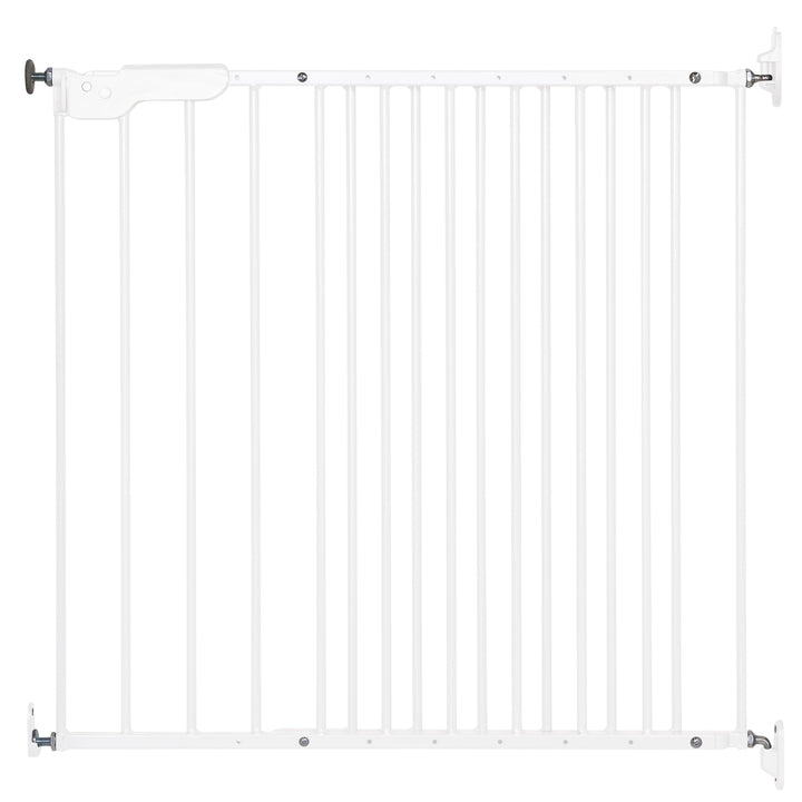 DOLLE Treppenschutzgitter Metall - Türgitter 74,4-113 cm Weiss Weiss Extra breit mit 113cm, Weiss Ex