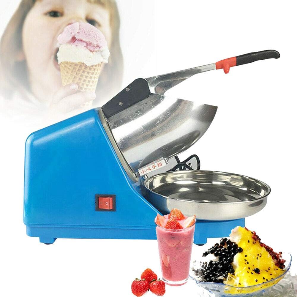 220V Elektrischer Crusheisbereiter, 300W Edelstahl Ice Crusher Eiswürfel Eiszerkleinerer Zerkleinere