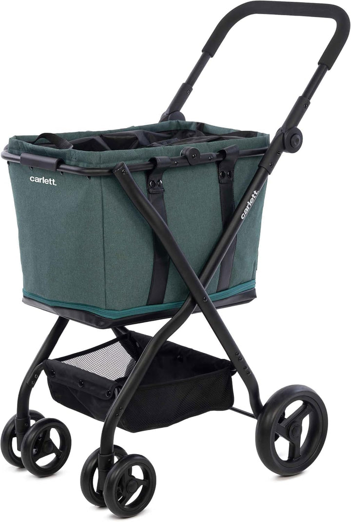 Carlett - Cube S | Faltbarer Einkaufswagen mit Abnehmbarer Tasche | Korb lässt Sich in eine Handtasc