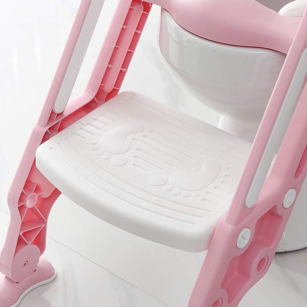 Töpfchentrainer Kinder-Töpfchen Toilettensitz Trainer Sitz für Kinder Toiletten Training mit Leiter/