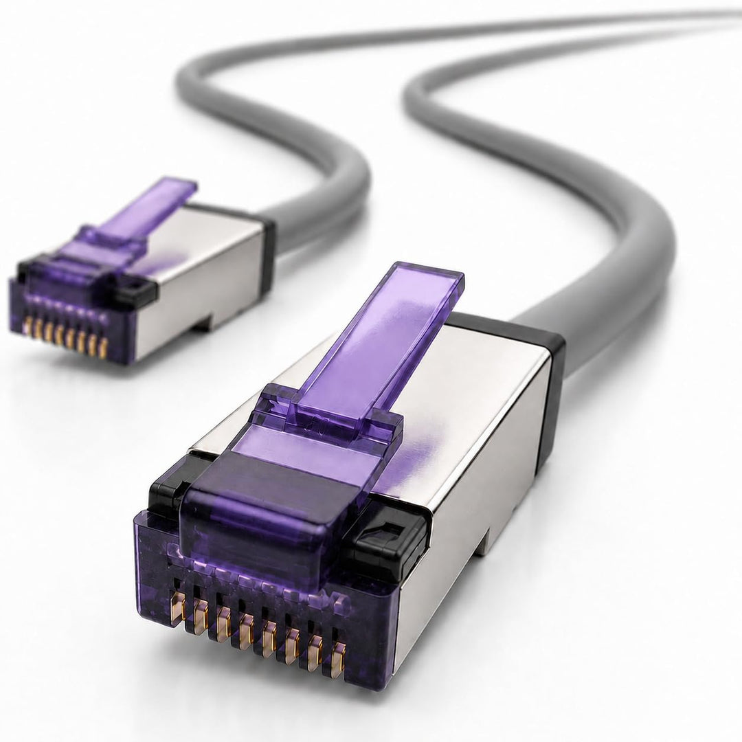 1aTTack.de - 50m - CAT6a Superflex- Ethernet Gigabit LAN Netwerkkabel RJ45 CAT6 A Patchkabel 10000 M