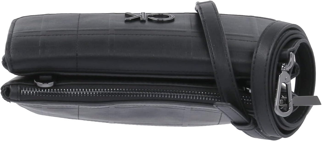 Calvin Klein Re-Lock Xbody with Flap Quilt CK Black