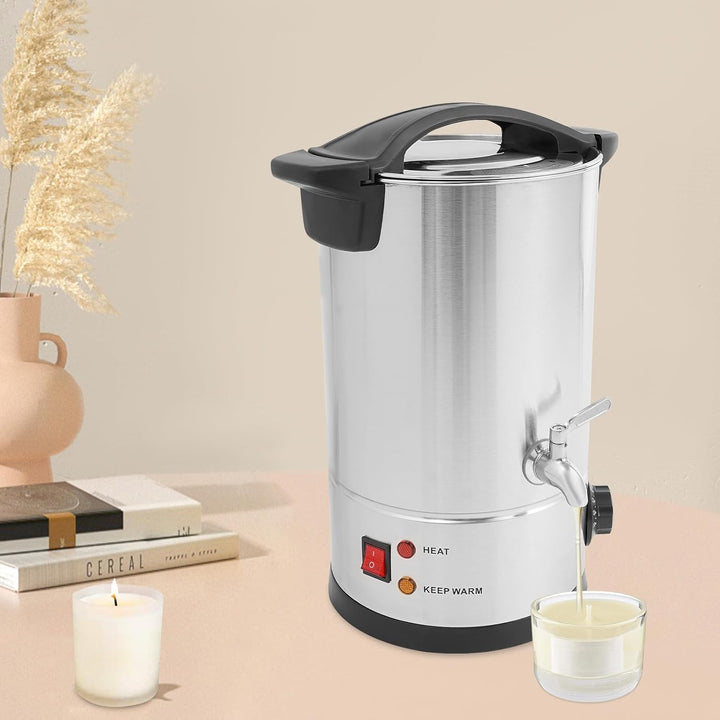 PansyWind Wachsschmelzer 1800W 8L aus Edelstahl Mit Trockenbrandschutz &amp; Automatischer Temperaturkon