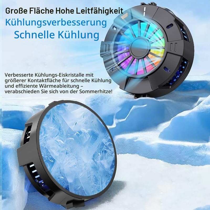 2-in-1 Magnetischer &amp; Clip-On Handy-Kühler – Halbleiterbetriebener Gaming Handy Kühlventilator Radia