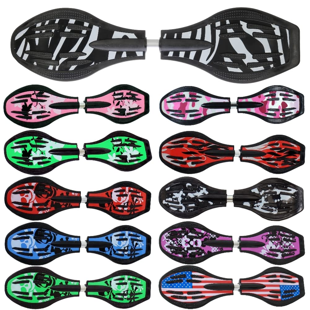 FunTomia Waveboard Original ABEC9 Kugellager inkl. Tasche - Bis 120kg - (Verschiedene Farbdesigns) Z