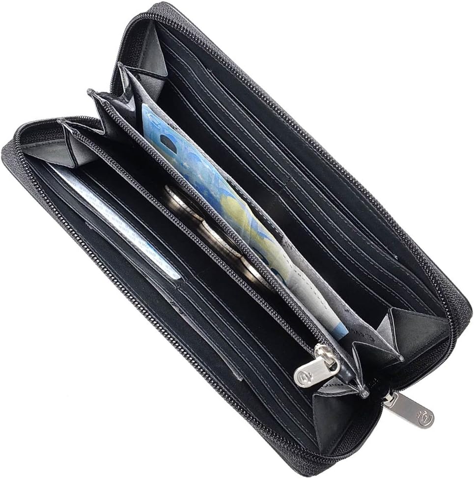 Esquire New Silk - Geldbörse 15cc 19 cm black Schwarz, Schwarz