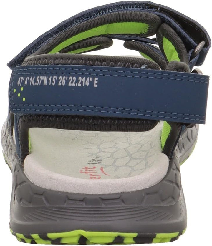 Superfit Jungen Criss Cross 1-000583 Sandale 27 EU Weit Blau Grün 8040, 27 EU Weit Blau Gr&amp;