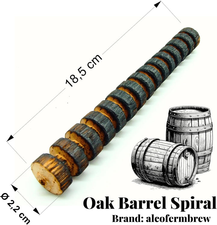 Spirale aus Eichenfässern x 2 - Holzspiralen, Eichen Infusion Flasche Spiral (Whiskey Bourbon US - S