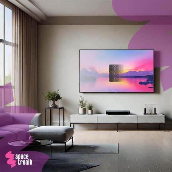 TV Zubehör Organizer-Platte Halterung VESA, Kabelmanagement Rückwand Panel ohne Bohren, 75x75/100x10