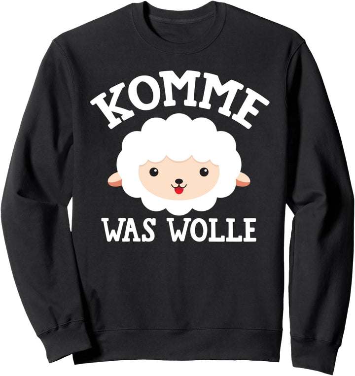 Komm Was Wolle, Lustige Niedliche Schaf-Design Grafiken Sweatshirt