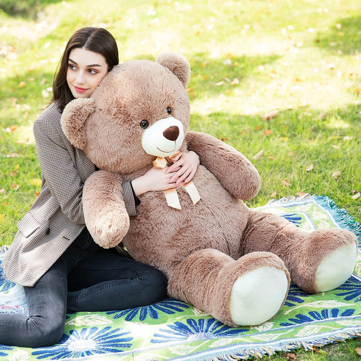 MorisMos 130cm riesen Teddy Kuscheltier XXL, gross teddybär XXL plüschtier stoffbär, Geburtstag Freu