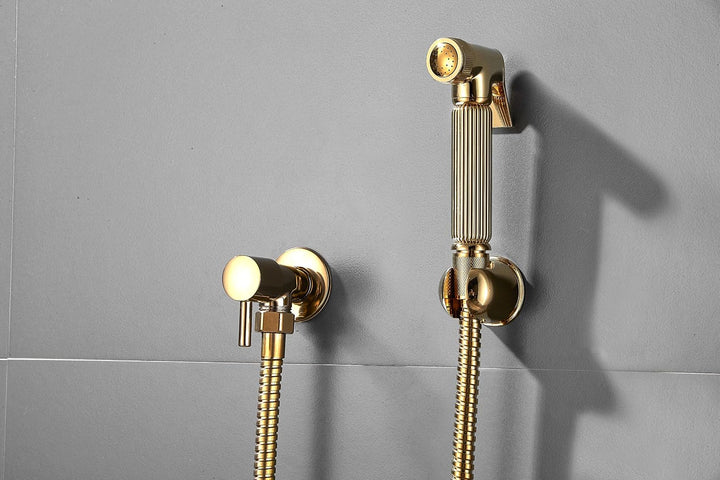 Hochwertiges Gold Bidet-Duschset aus Messing | 1 Set