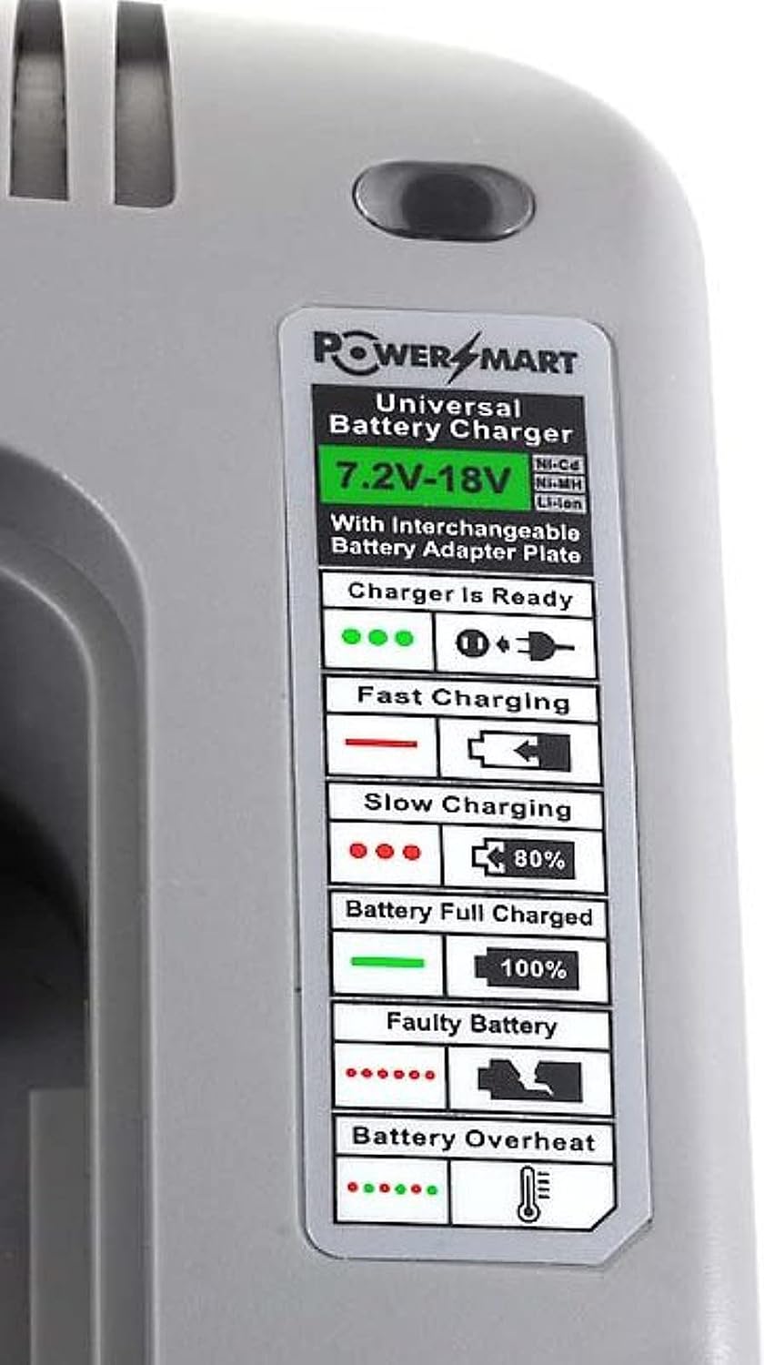 akku-net Akku-Ladegerät mit USB kompatibel mit Dewalt Typ DE9116, 7,2V-18V