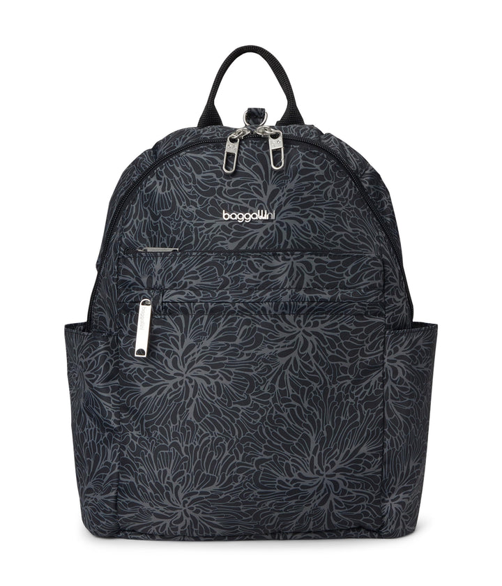 Baggallini Damen Securtex Anti-Diebstahl-Urlaubsrucksack Einheitsgrösse Midnight Blossom, Einheitsgr