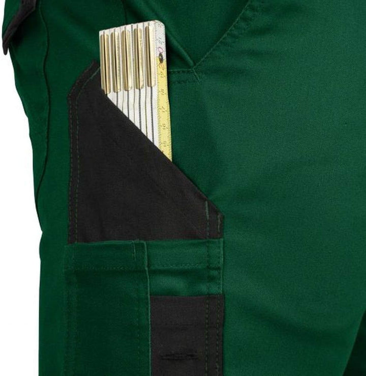 Leib Wächter Flex-Line Damen Arbeitshose Bundhose (grün/schwarz, 50)