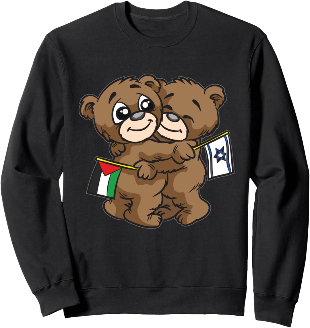 Israel Palästina Frieden Freundschaft Umarmung Teddy Sweatshirt