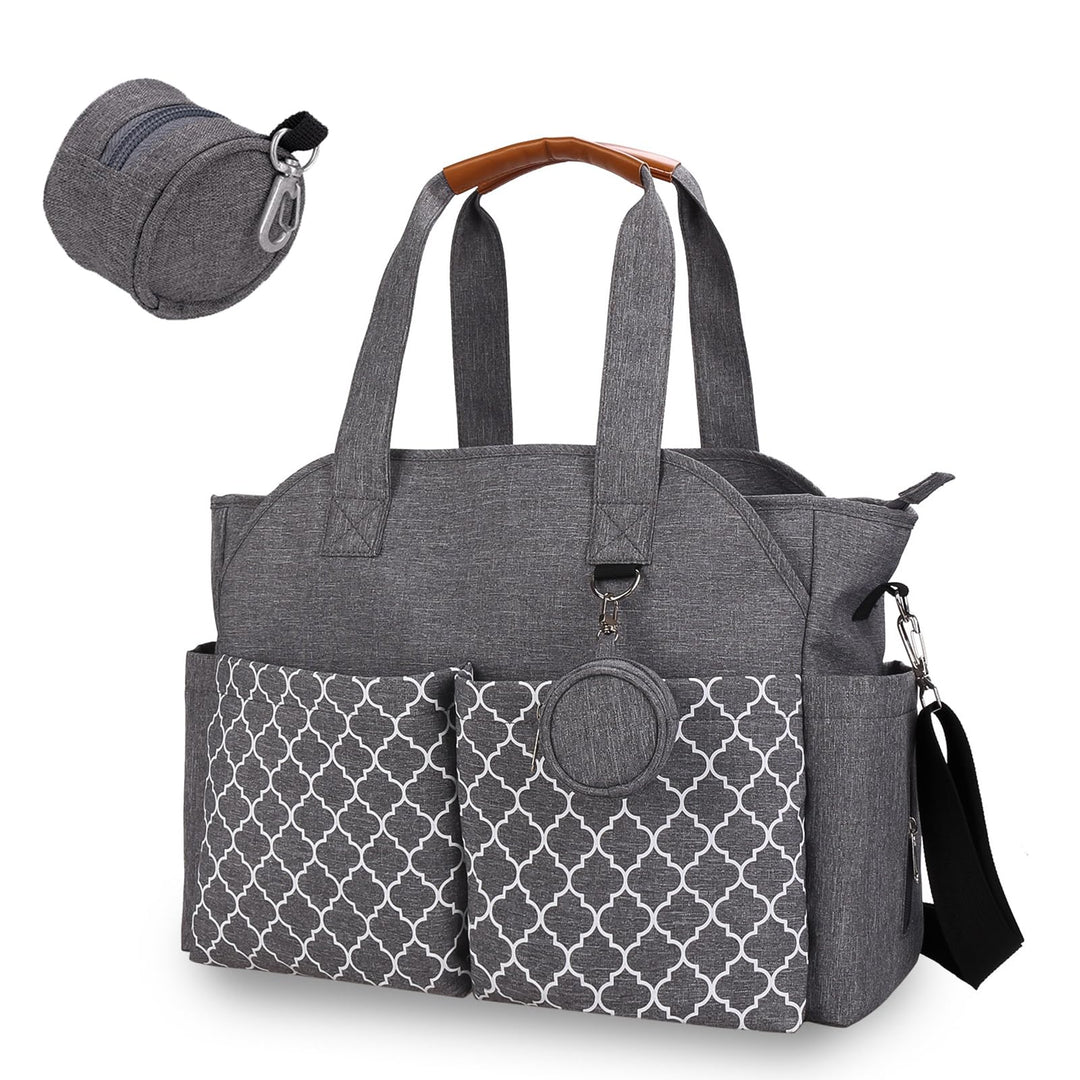 Wickeltasche Baby Gross, 13 Fächer Kinderwagen Windeltasche, Wasserabweisende Babytasche mit Schnull