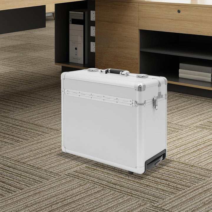 Robuster Aluminium Businesskoffer mit Rollen, 30 kg Traglast - Kompakter Aktenkoffer &amp; Pilotenkoffer