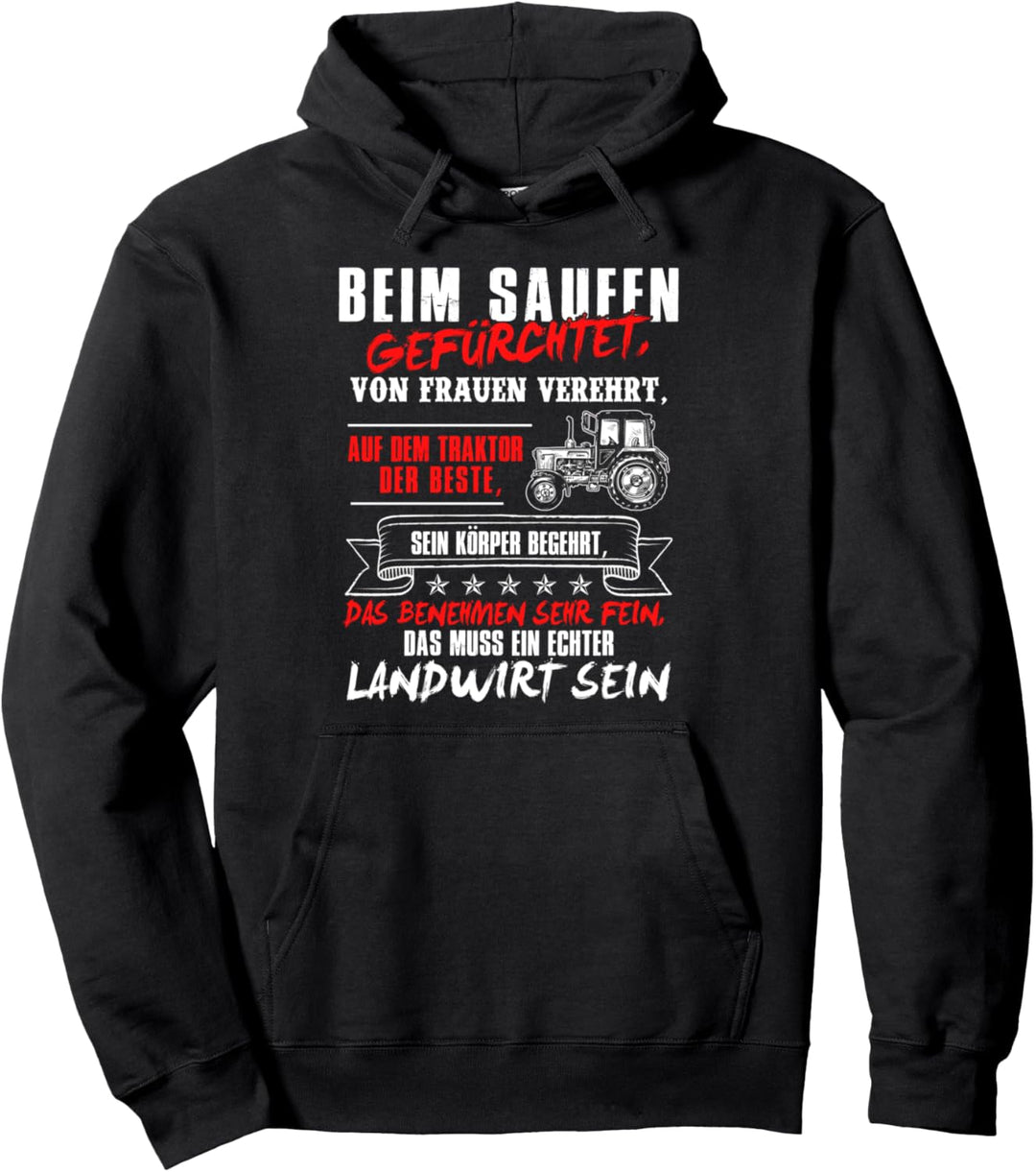 Traktor Landwirt Geschenk Motiv mit Spruch Bauer Agrarstarz Pullover Hoodie