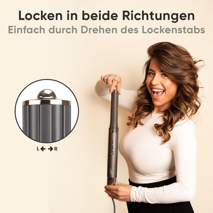 Warmluftbürste Heissluftbürste 6-in-1 Set, Lockenbürste, Stylingbürsten, 135.000 U/min, ionischer Ho