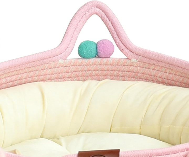 Katzenbett Lustiges Design mit Kissen Weiss, Weiss