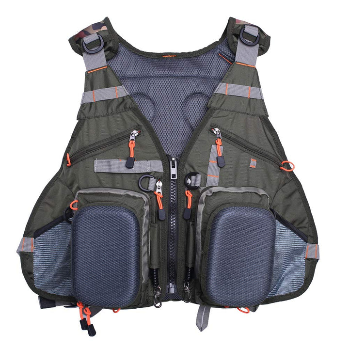 Kylebooker Fliegenfischen Weste Angelweste Einstellbare Grösse Maschen Multi-Taschen Jacke Einheitsg
