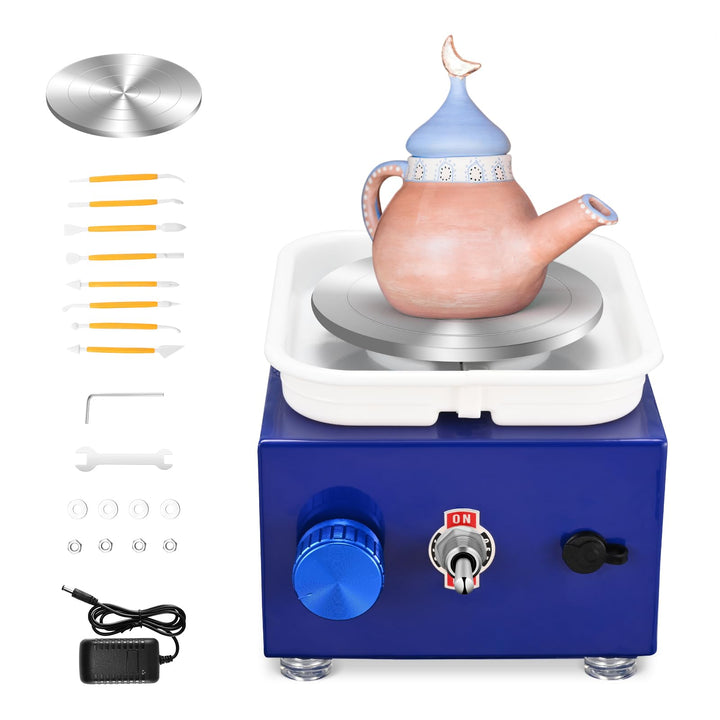 Töpferscheibe Elektrisch, Mini Electric Pottery Wheel 2000 U/min Einstellbare Geschwindigkeit mit Ab