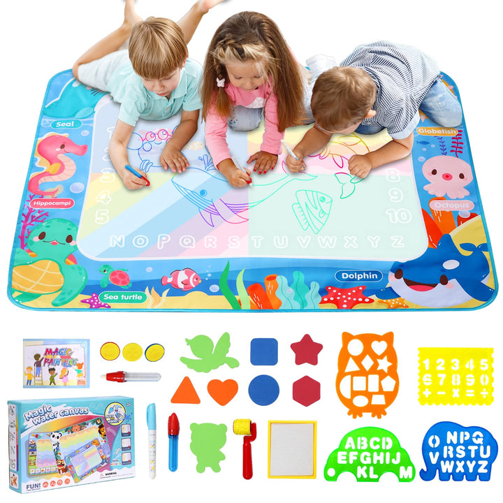 LEcylankEr Wasser Doodle Matte 120x90cm, Gross Aqua Doodle Wassermalmatte XXL, Magic Doodle Malmatte