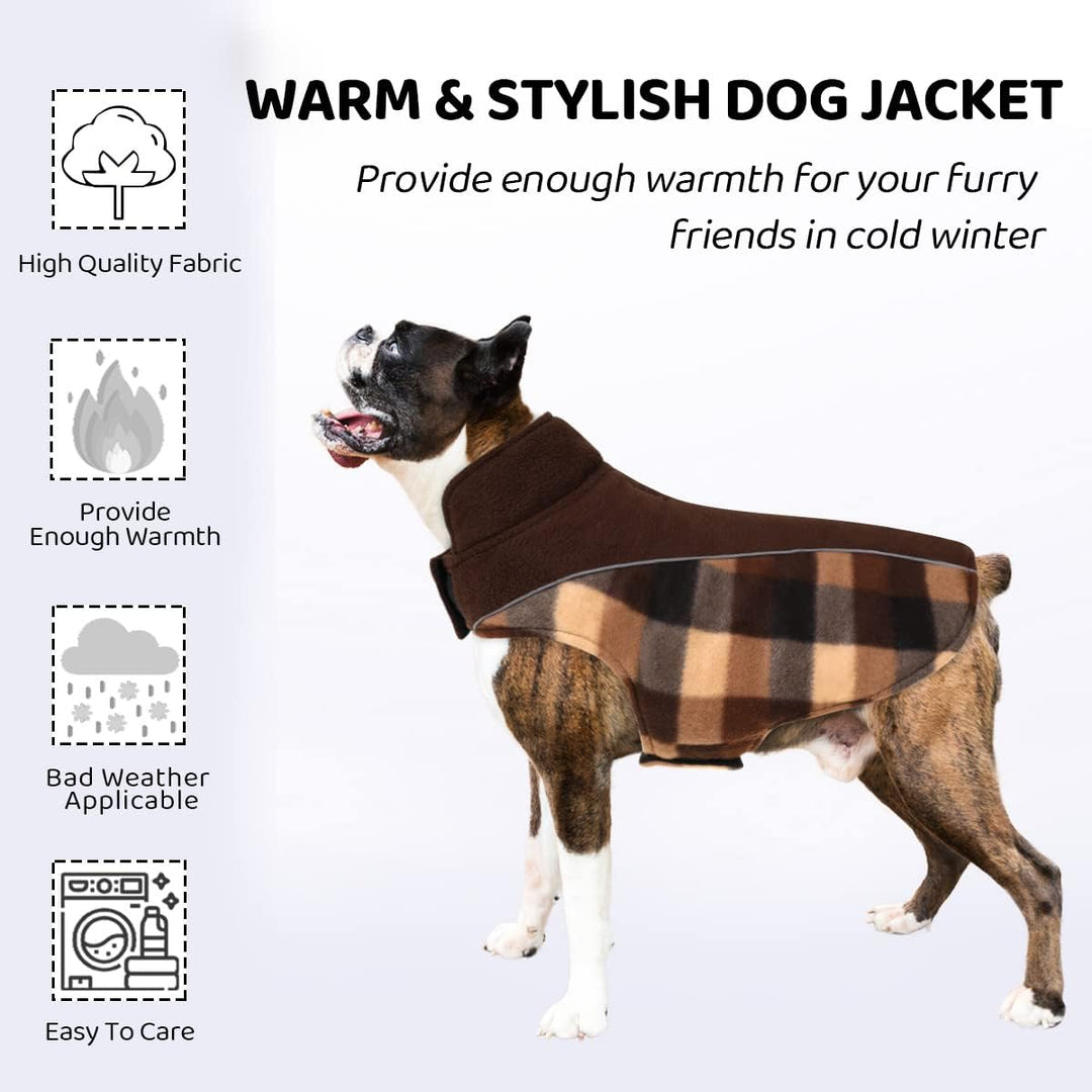 CITÉTOILE Warme Hundemantel Winter, Hundemantel mit Bauchschutz, Wintermantel für Hunde mit Reflekti