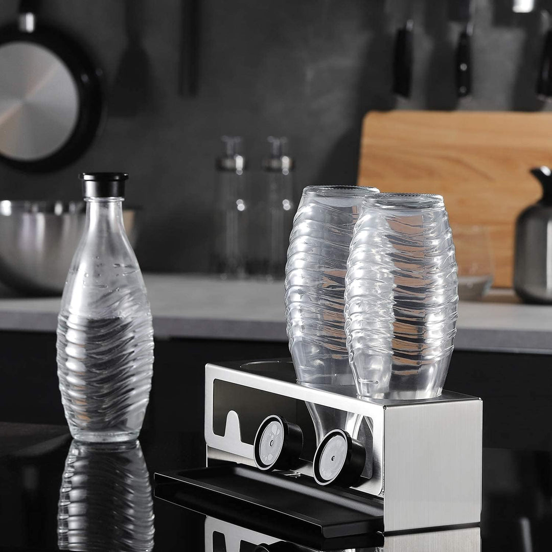 YIGII Flaschenhalter für SodaStream - Premium Abtropfhalter aus Edelstahl Abtropfständer mit Abtropf