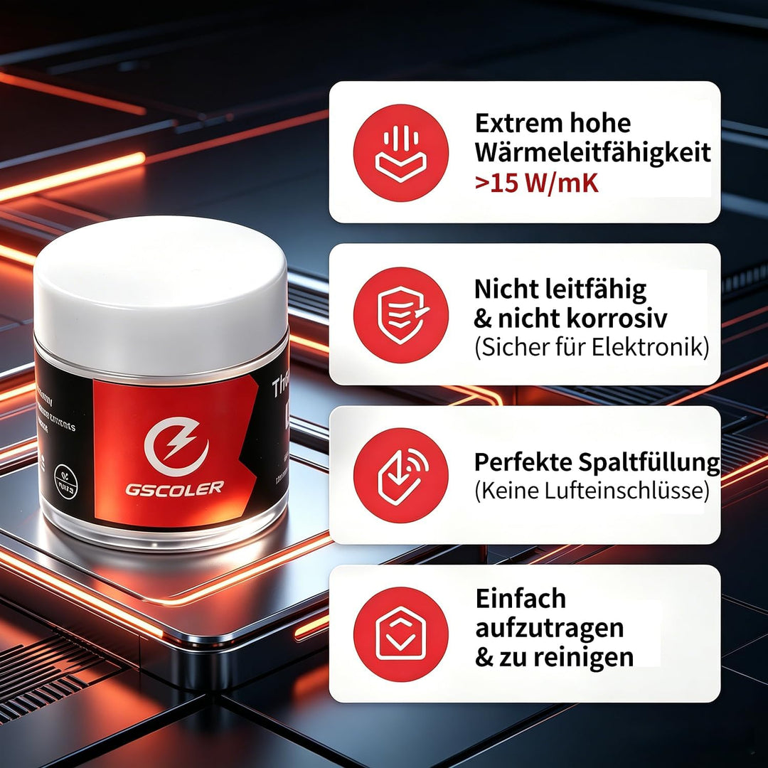 Thermal Putty 20g - >15W/mK Professioneller Ersatz für Wärmeleitpaste &amp; Wärmeleitpads, Elektrisch Ni