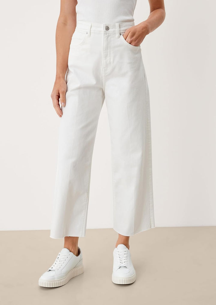 s.Oliver Damen Hose 7/8, 34 Creme 02z8