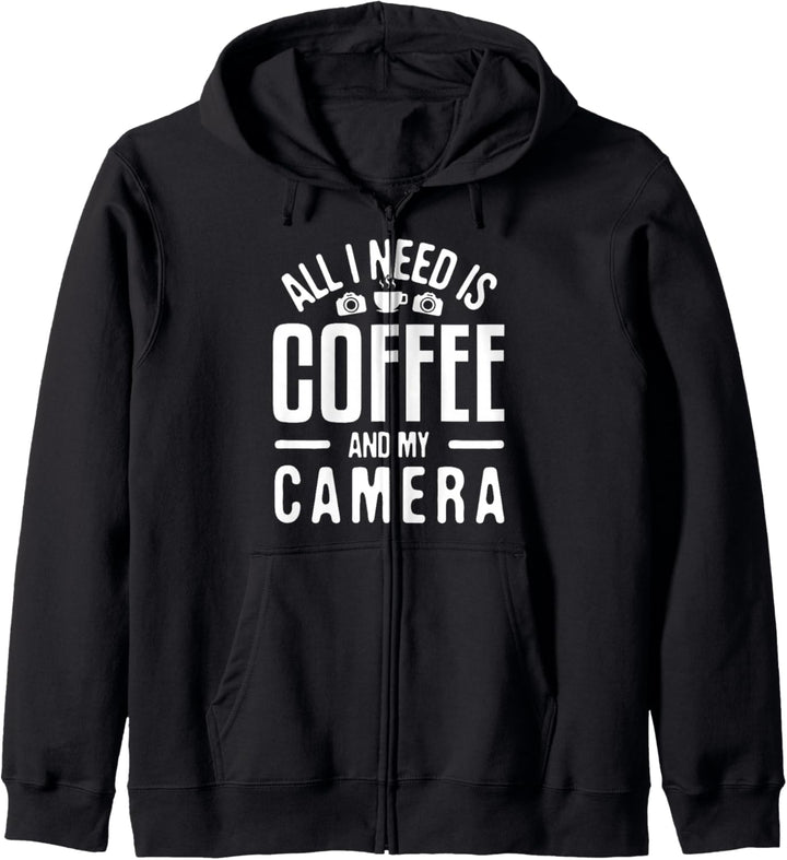 Alles was ich brauche ist Kaffee &amp; meine Kamera Fotograf Kapuzenjacke