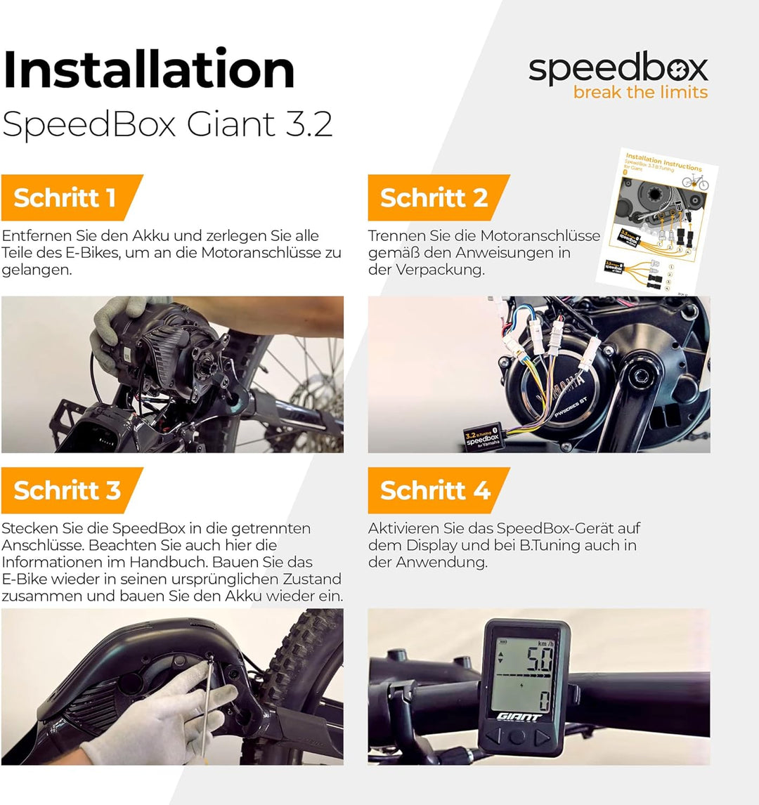 SpeedBox 3.2 B.Tuning Kompatibel mit Giant E-Bikes/Tuning-Chip mit Bluetooth für SyncDrive-Motoren 2