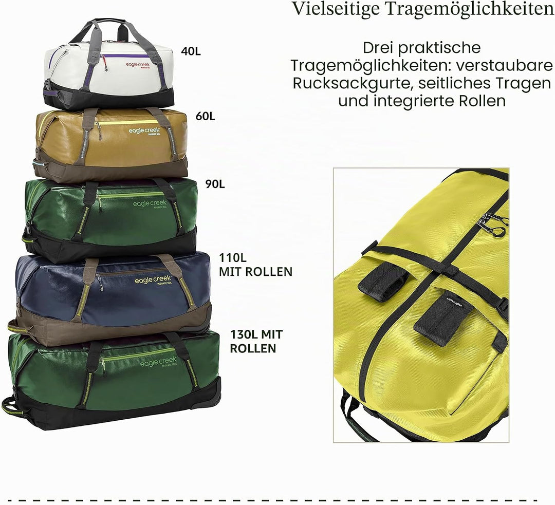 Eagle Creek Migrate Reiserucksack mit verstaubaren Rucksackgurten, Durchgehender Zugriff, breite Öff