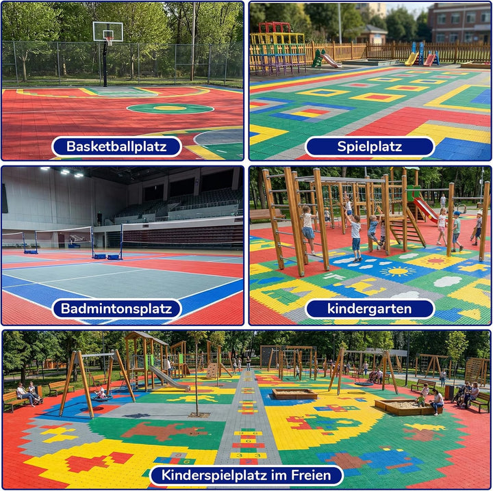 jxgzyy 24 STK Bodenschutzmatte Puzzlematte Set Sportmatte Gymnastikmatte Blau, Blau