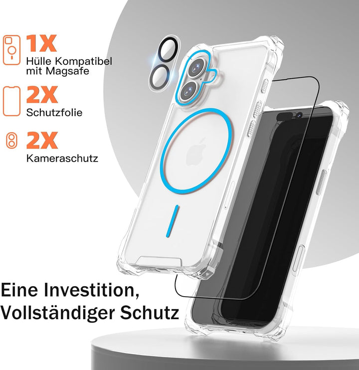 Handyband Abnehmbar für iPhone 17 Hülle mit Band, Langes Band zum Umhängen &amp; Kurzkordel für Handgele
