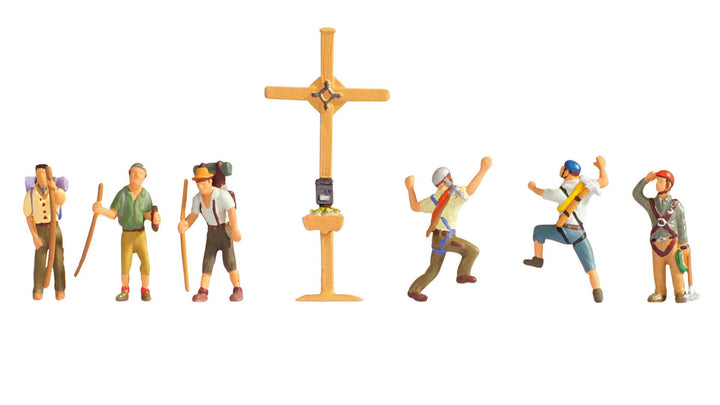 Noch 45874 TT Figuren Bergwanderer mit Gipfelkreuz