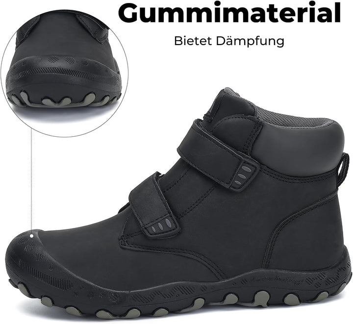 Mishansha Kinder Wanderschuhe Trekking Wanderstiefel Outdoor Trekkingschuhe 28 EU Schwarz, 28 EU Sch