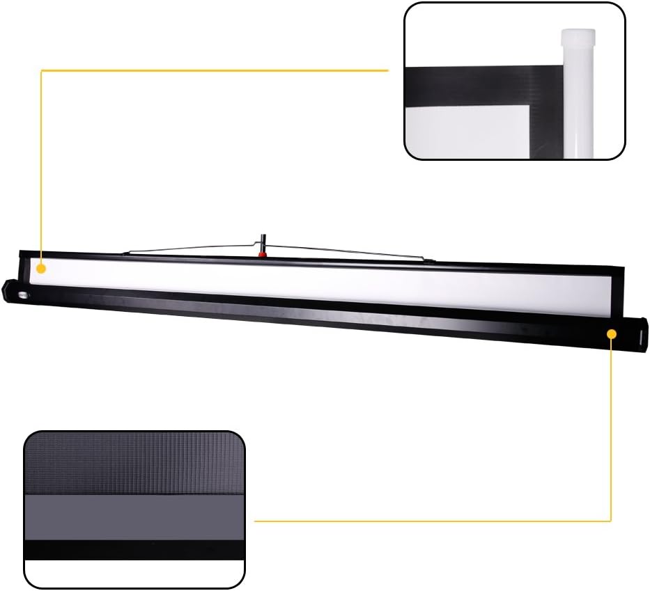CCLIFE Beamer Leinwand mit Stativ Inklusiv Montagematerial 85 Rolloleinwand mit Stativ 152x152cm, 85