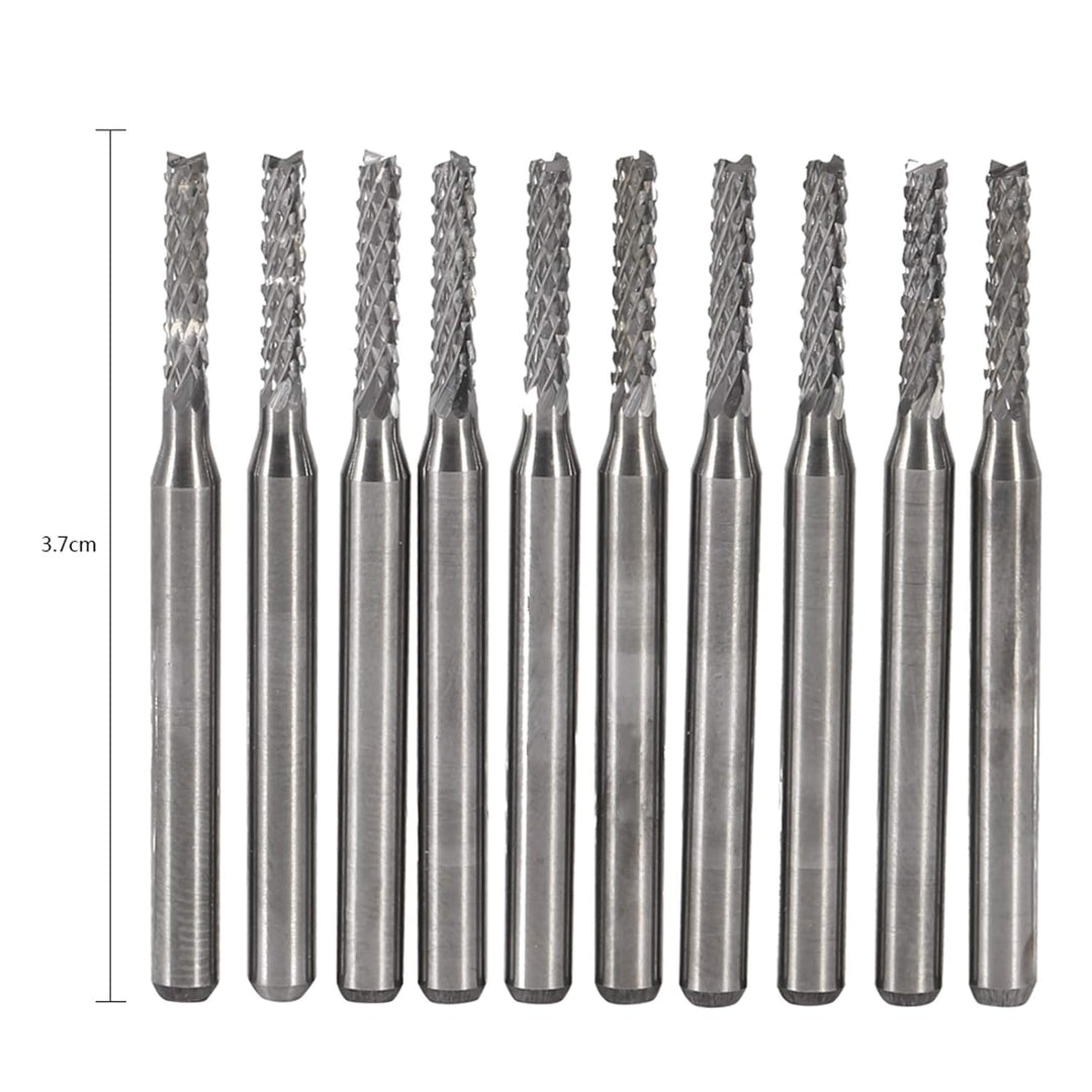 10 stücke Schaftfräser Hartmetallfräser Set Gravur Bits Carving Bohrer SMT/CNC/PCB Cutter 2mm
